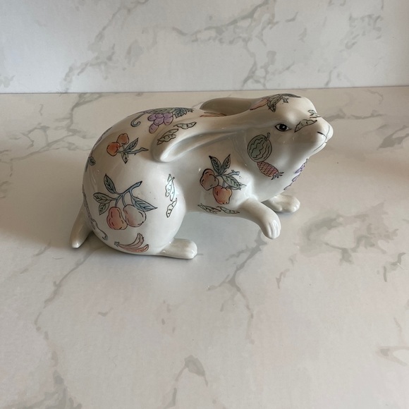 Other - Ceramic Bunny Rabbit with Fruit design